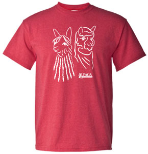 Graphic Alpaca T-Shirt Heather Red